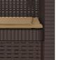 Preview: 1-Sitzer Sessel mit Kissen Rattan-Look PP Braun