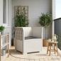 Preview: ARDEBO.de - 1-Sitzer Sessel mit Kissen Rattan-Look PP Weiß