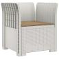 Preview: 1-Sitzer Sessel mit Kissen Rattan-Look PP Weiß