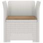 Preview: 1-Sitzer Sessel mit Kissen Rattan-Look PP Weiß