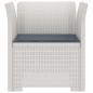Preview: 1-Sitzer Sessel mit Kissen Rattan-Look PP Weiß