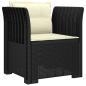 Preview: 1-Sitzer Sessel mit Kissen Rattan-Look PP Anthrazit