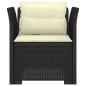 Preview: 1-Sitzer Sessel mit Kissen Rattan-Look PP Anthrazit