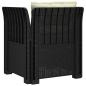 Preview: 1-Sitzer Sessel mit Kissen Rattan-Look PP Anthrazit