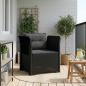 Preview: ARDEBO.de - 1-Sitzer Sessel mit Kissen Rattan-Look PP Anthrazit