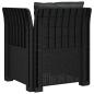 Preview: 1-Sitzer Sessel mit Kissen Rattan-Look PP Anthrazit