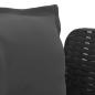 Preview: 1-Sitzer Sessel mit Kissen Rattan-Look PP Anthrazit
