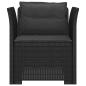 Preview: 1-Sitzer Sessel mit Kissen Rattan-Look PP Anthrazit