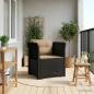 Preview: ARDEBO.de - 1-Sitzer Sessel mit Kissen Rattan-Look PP Anthrazit