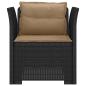 Preview: 1-Sitzer Sessel mit Kissen Rattan-Look PP Anthrazit