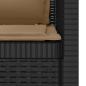 Preview: 1-Sitzer Sessel mit Kissen Rattan-Look PP Anthrazit