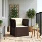 Preview: ARDEBO.de - 1-Sitzer Sessel mit Kissen Rattan-Look PP Braun