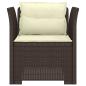 Preview: 1-Sitzer Sessel mit Kissen Rattan-Look PP Braun