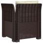 Preview: 1-Sitzer Sessel mit Kissen Rattan-Look PP Braun