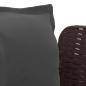 Preview: 1-Sitzer Sessel mit Kissen Rattan-Look PP Braun