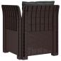 Preview: 1-Sitzer Sessel mit Kissen Rattan-Look PP Braun