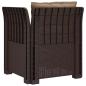 Preview: 1-Sitzer Sessel mit Kissen Rattan-Look PP Braun