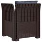 Preview: 1-Sitzer Sessel mit Kissen Rattan-Look PP Braun