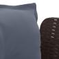 Preview: 1-Sitzer Sessel mit Kissen Rattan-Look PP Braun
