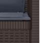 Preview: 1-Sitzer Sessel mit Kissen Rattan-Look PP Braun