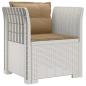 Preview: 1-Sitzer Sessel mit Kissen Rattan-Look PP Weiß