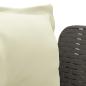 Preview: 1-Sitzer Sessel mit Kissen Rattan-Look PP Hellgrau