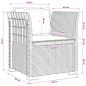 Preview: 1-Sitzer Sessel mit Kissen Rattan-Look PP Hellgrau