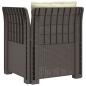 Preview: 1-Sitzer Sessel mit Kissen Rattan-Look PP Hellgrau