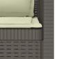Preview: 1-Sitzer Sessel mit Kissen Rattan-Look PP Hellgrau