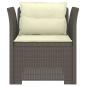 Preview: 1-Sitzer Sessel mit Kissen Rattan-Look PP Hellgrau