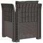 Preview: 1-Sitzer Sessel mit Kissen Rattan-Look PP Hellgrau