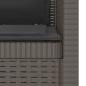 Preview: 1-Sitzer Sessel mit Kissen Rattan-Look PP Hellgrau