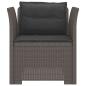 Preview: 1-Sitzer Sessel mit Kissen Rattan-Look PP Hellgrau