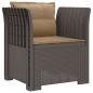 Preview: 1-Sitzer Sessel mit Kissen Rattan-Look PP Hellgrau