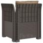 Preview: 1-Sitzer Sessel mit Kissen Rattan-Look PP Hellgrau