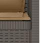 Preview: 1-Sitzer Sessel mit Kissen Rattan-Look PP Hellgrau