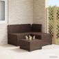 Preview: ARDEBO.de - 3-Sitzer Garten Sofa Rattan Look PP Braun