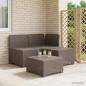 Preview: ARDEBO.de - 3-Sitzer Garten Sofa Rattan Look PP Hellgrau