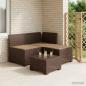 Preview: ARDEBO.de - 3-Sitzer Garten Sofa mit Kissen Rattan-Look PP Braun