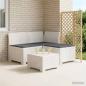 Preview: ARDEBO.de - 3-Sitzer Garten Sofa mit Kissen Rattan-Look PP Weiß