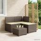 Preview: ARDEBO.de - 3-Sitzer Garten Sofa mit Kissen Rattan-Look PP Hellgrau