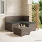 Preview: ARDEBO.de - 3-Sitzer Garten Sofa mit Kissen Rattan-Look PP Hellgrau