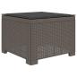 Preview: 3-Sitzer Garten Sofa mit Kissen Rattan-Look PP Hellgrau