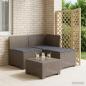 Preview: ARDEBO.de - 3-Sitzer Garten Sofa mit Kissen Rattan-Look PP Hellgrau
