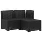 Preview: 3-Sitzer Garten Sofa mit Kissen Rattan-Look 3-Sitzer PP