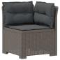 Preview: 3-Sitzer Garten Sofa mit Kissen Rattan-Look PP Hellgrau