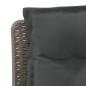 Preview: 3-Sitzer Garten Sofa mit Kissen Rattan-Look PP Hellgrau