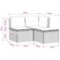 Preview: 3-Sitzer Garten Sofa mit Kissen Rattan-Look PP Hellgrau