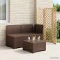 Preview: ARDEBO.de - 2-Sitzer Garten-Sofa Rattan-Look 2-Sitzer PP Braun