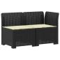 Preview: 2-Sitzer Garten-Sofa mit Kissen Rattan-Look 2-Sitzer PP